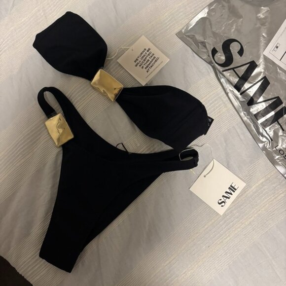 SAME Bandeau Bathing Suit (Top + Bottom) NWT / Never Worn - Picture 2 of 3